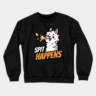 Spit Happens Alpaca Llama Crewneck Sweatshirt